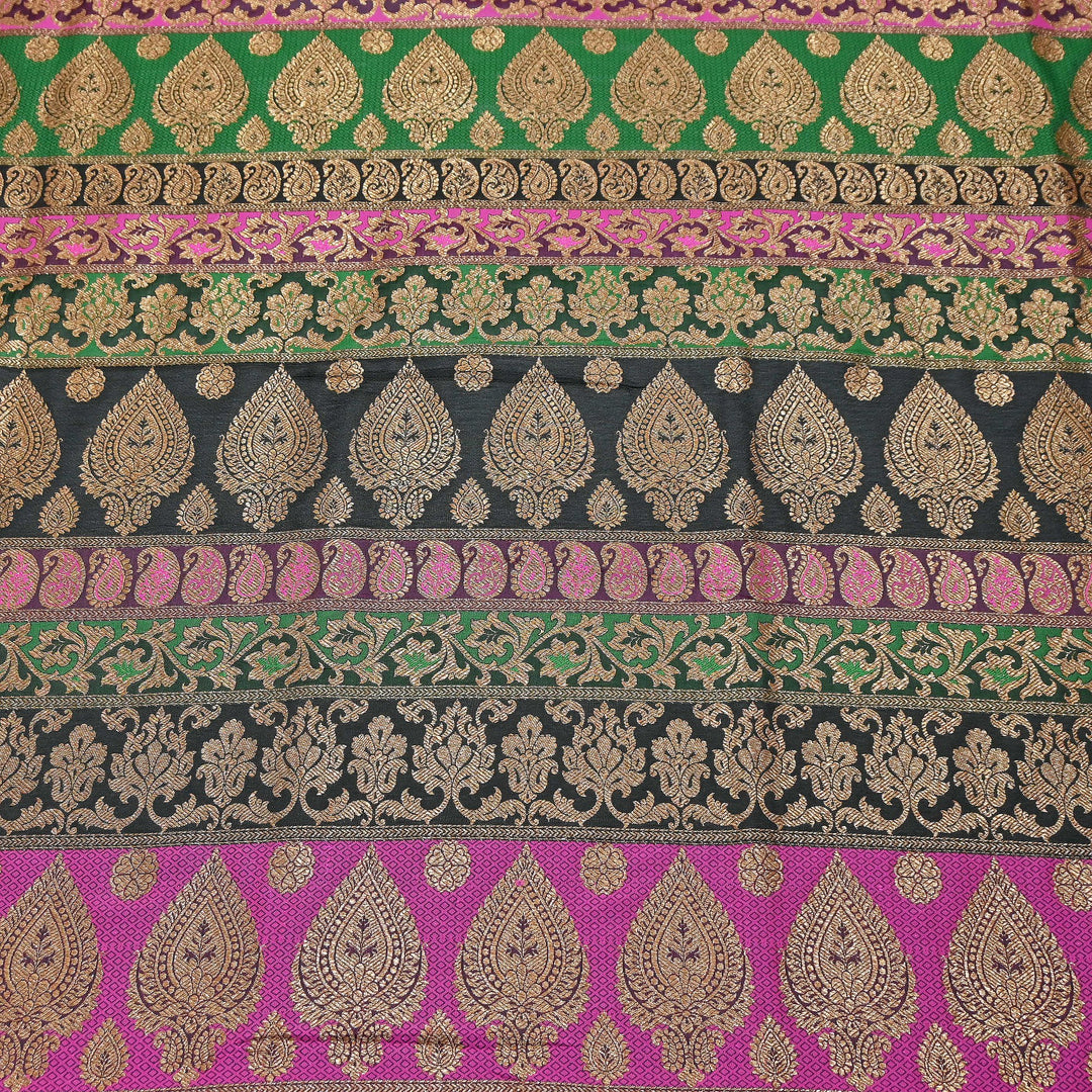 Multi Pallu Brocade Fabric – Premium Traditional Designer Brocade Fabric | 001020-6