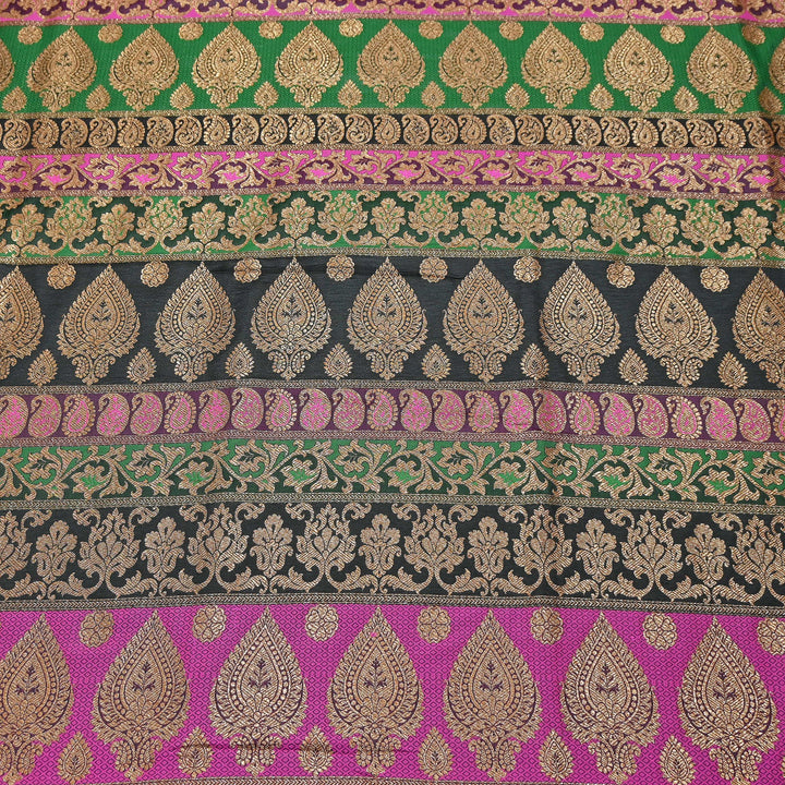 Multi Pallu Brocade Fabric – Premium Traditional Designer Brocade Fabric | 001020-6