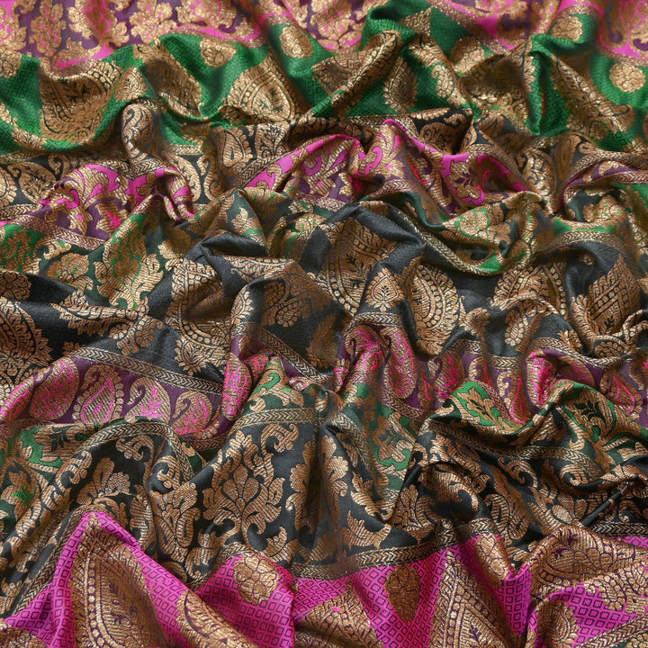 Multi Pallu Brocade Fabric – Premium Traditional Designer Brocade Fabric | 001020-6