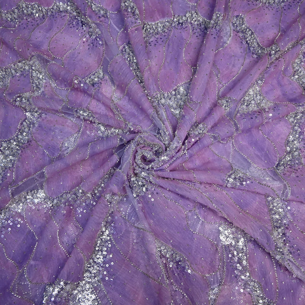 Beautiful Imported Net Cut Dana & Sequins Embroidery Fabrics