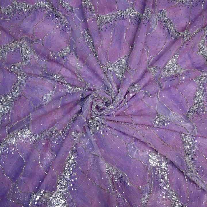 Beautiful Imported Net Cut Dana & Sequins Embroidery Fabrics