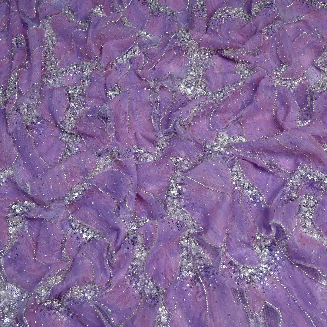 Beautiful Imported Net Cut Dana & Sequins Embroidery Fabrics