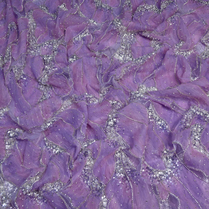 Beautiful Imported Net Cut Dana & Sequins Embroidery Fabrics
