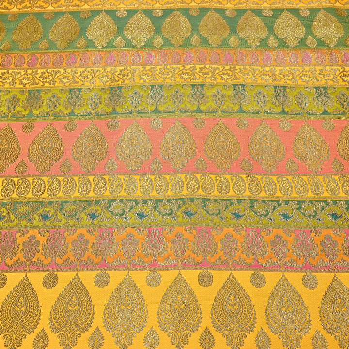 Multi Pallu Brocade Fabric – Premium Traditional Designer Brocade Fabric | 001020-7