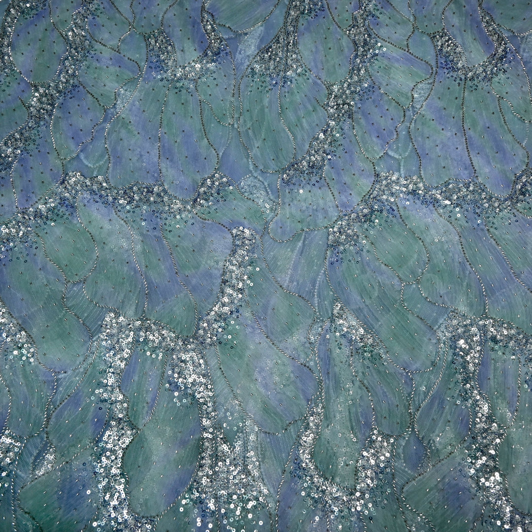 Beautiful Imported Net Cut Dana & Sequins Embroidery Fabrics