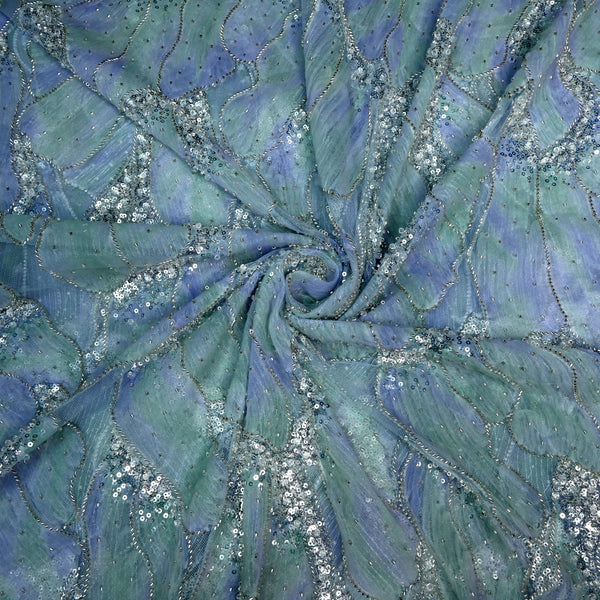 Beautiful Imported Net Cut Dana & Sequins Embroidery Fabrics