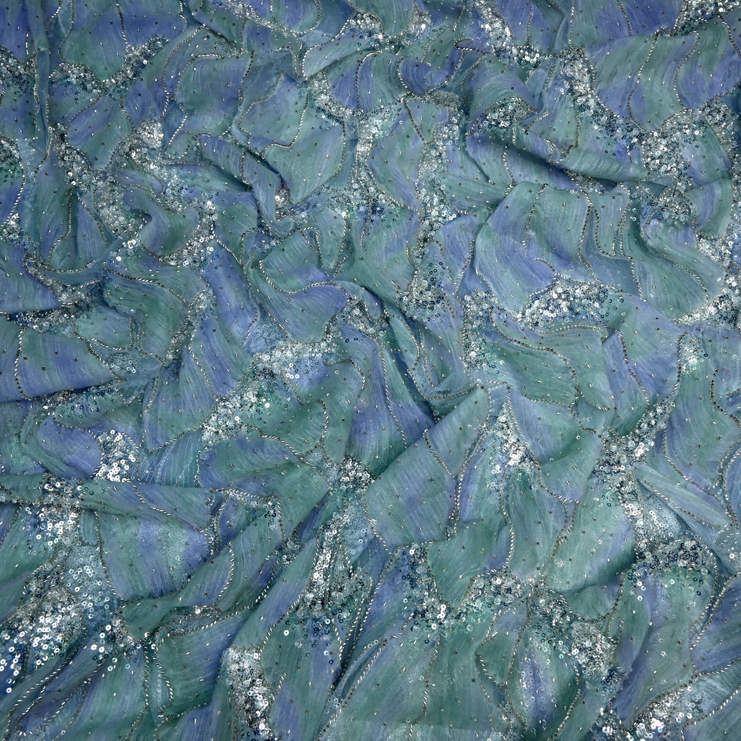 Beautiful Imported Net Cut Dana & Sequins Embroidery Fabrics
