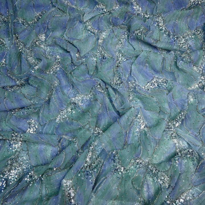 Beautiful Imported Net Cut Dana & Sequins Embroidery Fabrics