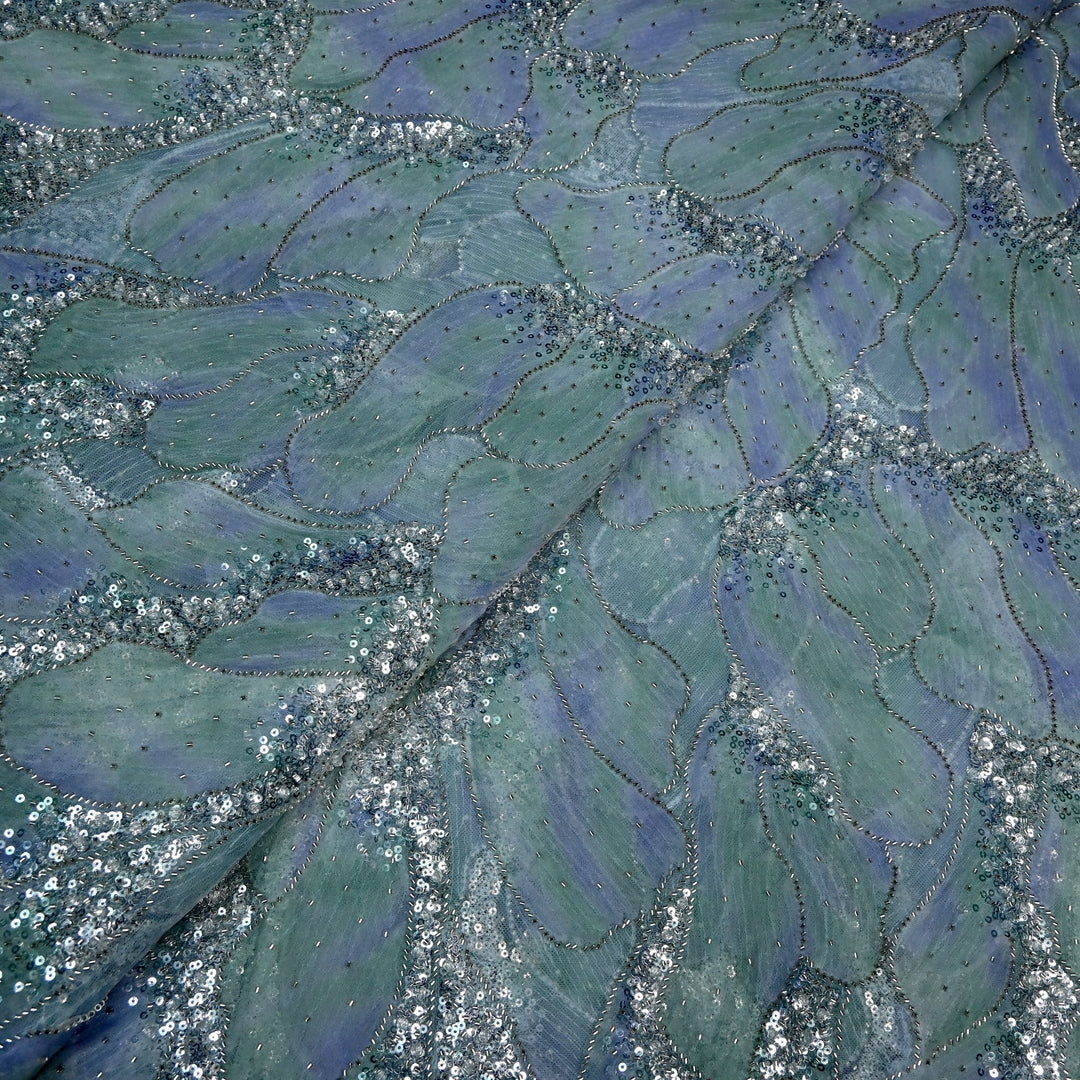 Beautiful Imported Net Cut Dana & Sequins Embroidery Fabrics