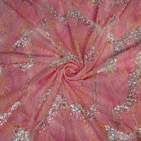 Beautiful Imported Net Cut Dana & Sequins Embroidery Fabrics