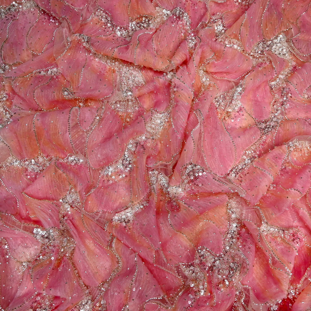 Beautiful Imported Net Cut Dana & Sequins Embroidery Fabrics
