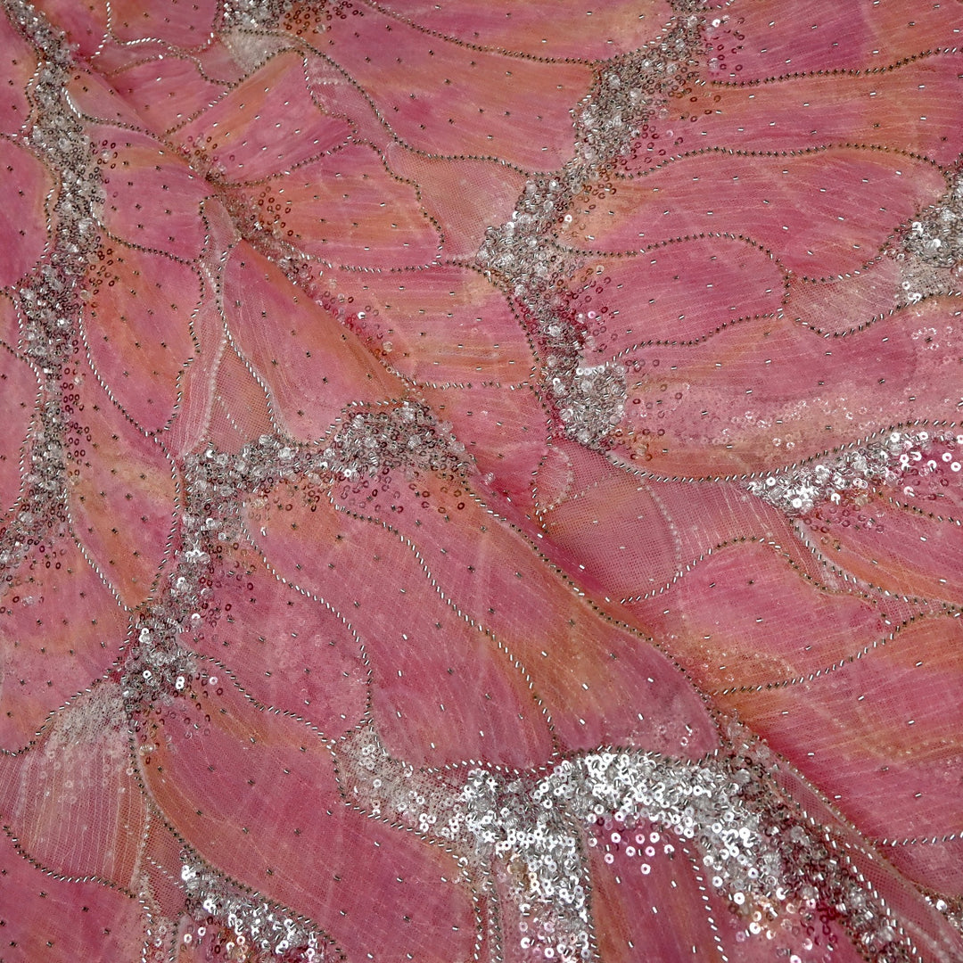 Beautiful Imported Net Cut Dana & Sequins Embroidery Fabrics
