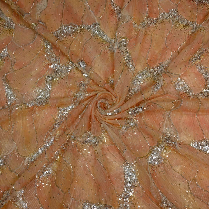 Beautiful Imported Net Cut Dana & Sequins Embroidery Fabrics