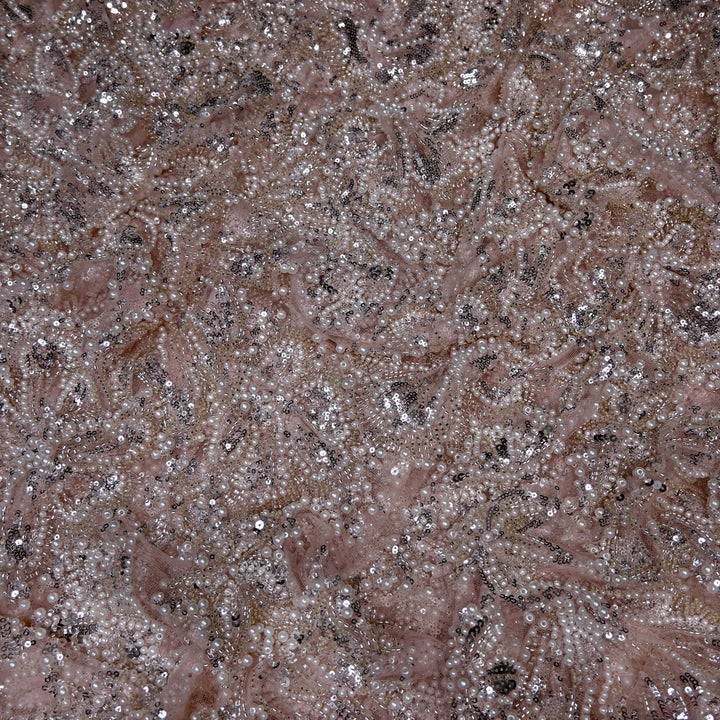 Imported Cut Dana, Moti & Sequins Heavy Embroidery Fabric