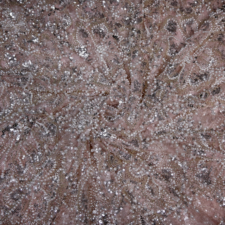 Imported Cut Dana, Moti & Sequins Heavy Embroidery Fabric