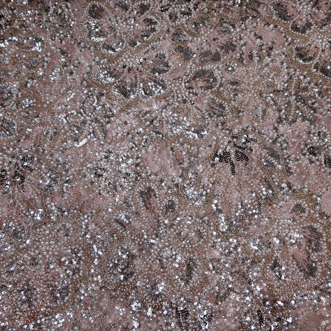 Imported Cut Dana, Moti & Sequins Heavy Embroidery Fabric