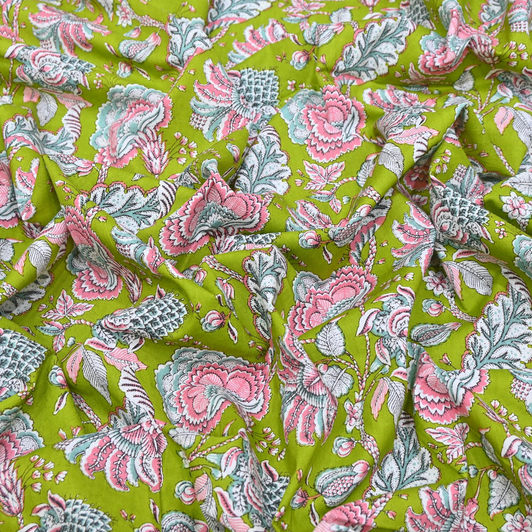 Premium Cotton Printed Fabric – Soft Breathable Designer Cotton Fabric - 000350-40