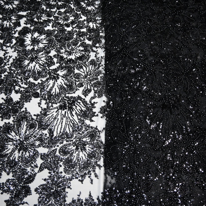 Imported Cut Dana, Moti & Sequins Heavy Embroidery Fabric