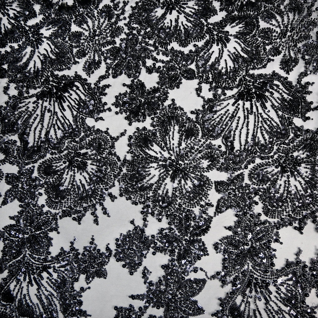 Imported Cut Dana, Moti & Sequins Heavy Embroidery Fabric