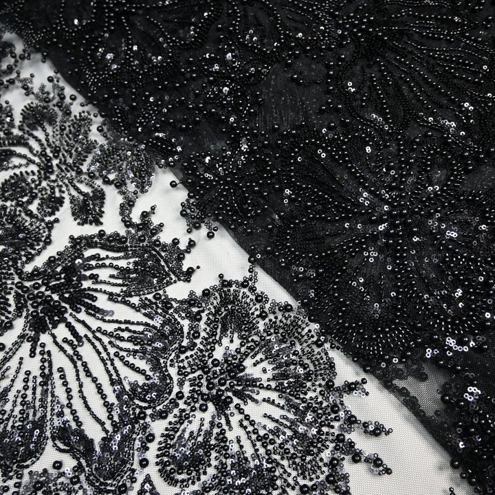Imported Cut Dana, Moti & Sequins Heavy Embroidery Fabric