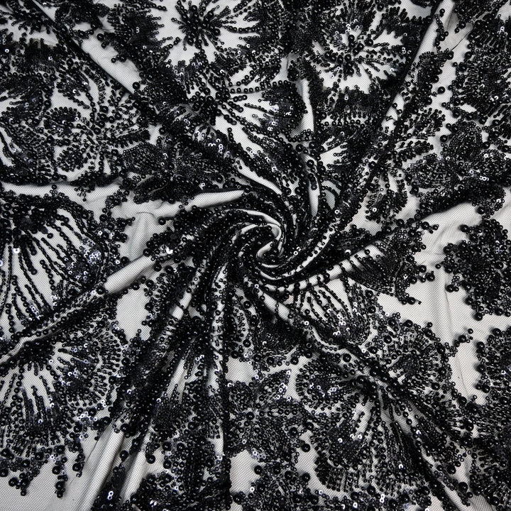 Imported Cut Dana, Moti & Sequins Heavy Embroidery Fabric
