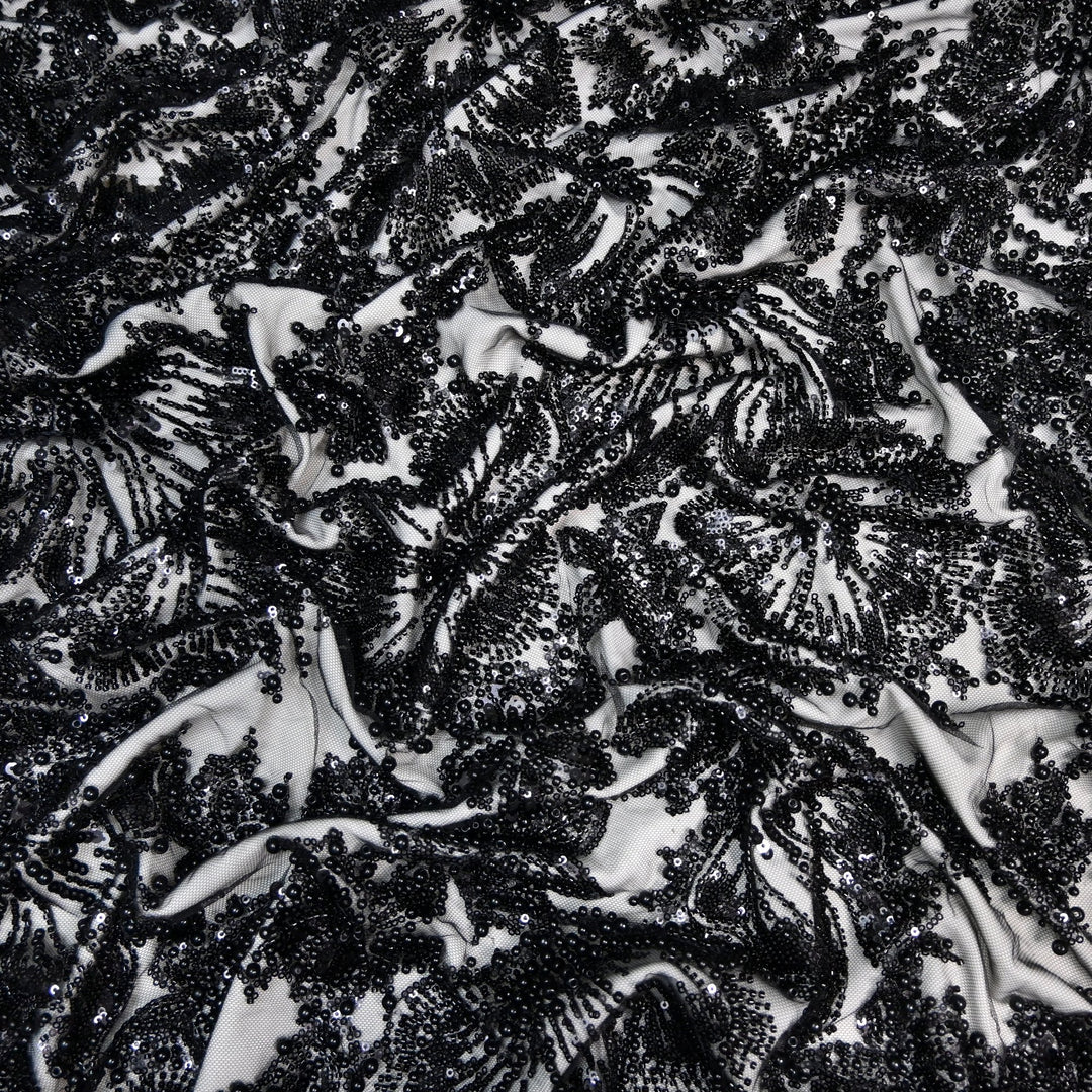 Imported Cut Dana, Moti & Sequins Heavy Embroidery Fabric