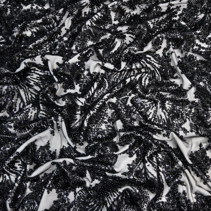 Imported Cut Dana, Moti & Sequins Heavy Embroidery Fabric
