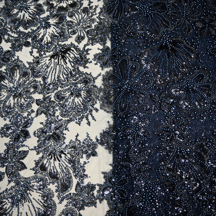 Imported Cut Dana, Moti & Sequins Heavy Embroidery Fabric