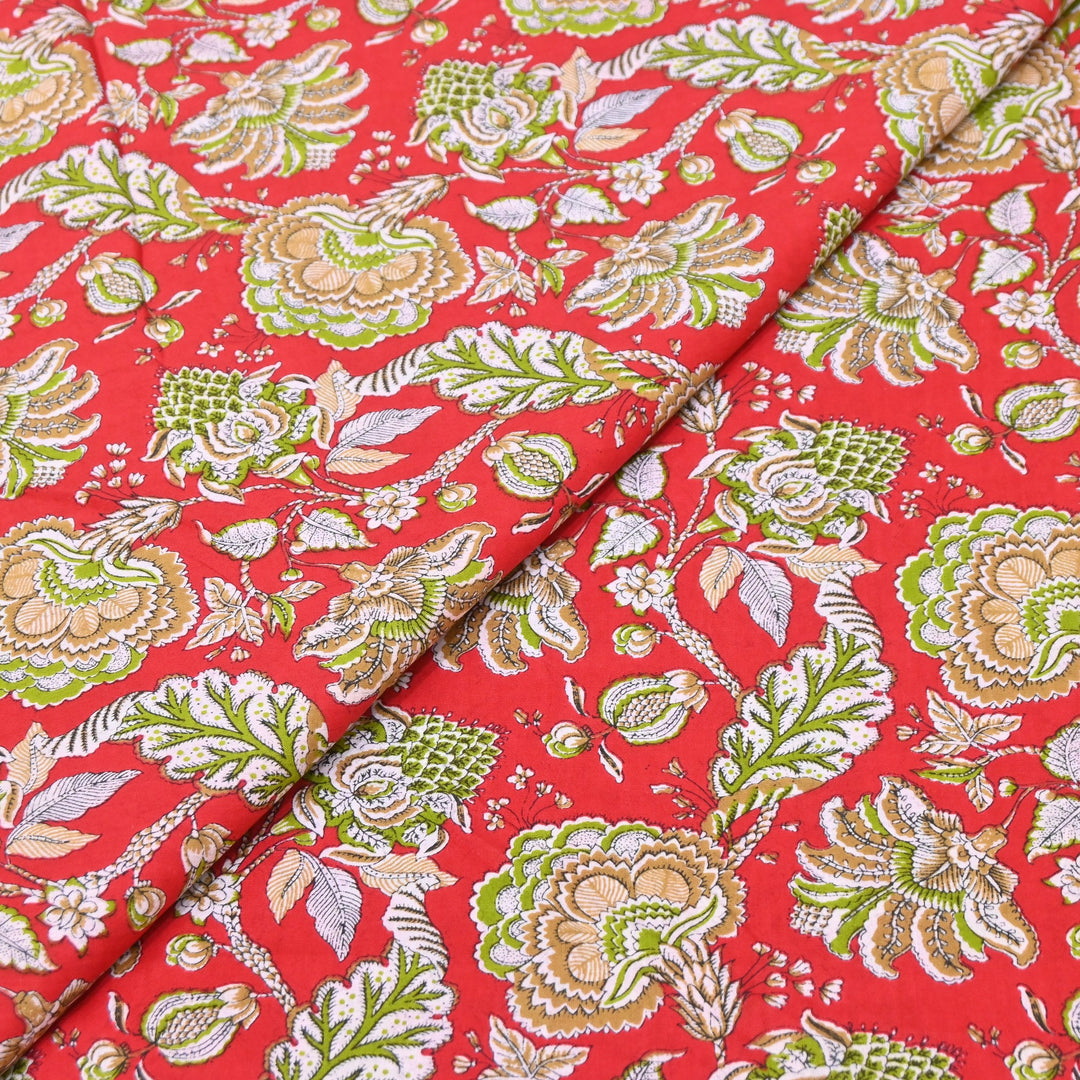 Premium Cotton Printed Fabric – Soft Breathable Designer Cotton Fabric - 000350-42