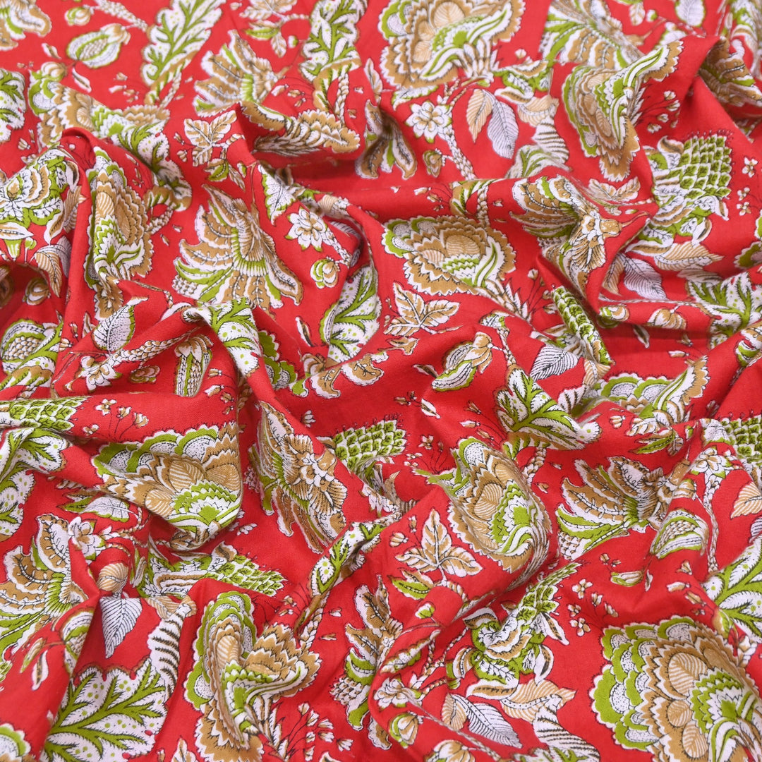 Premium Cotton Printed Fabric – Soft Breathable Designer Cotton Fabric - 000350-42