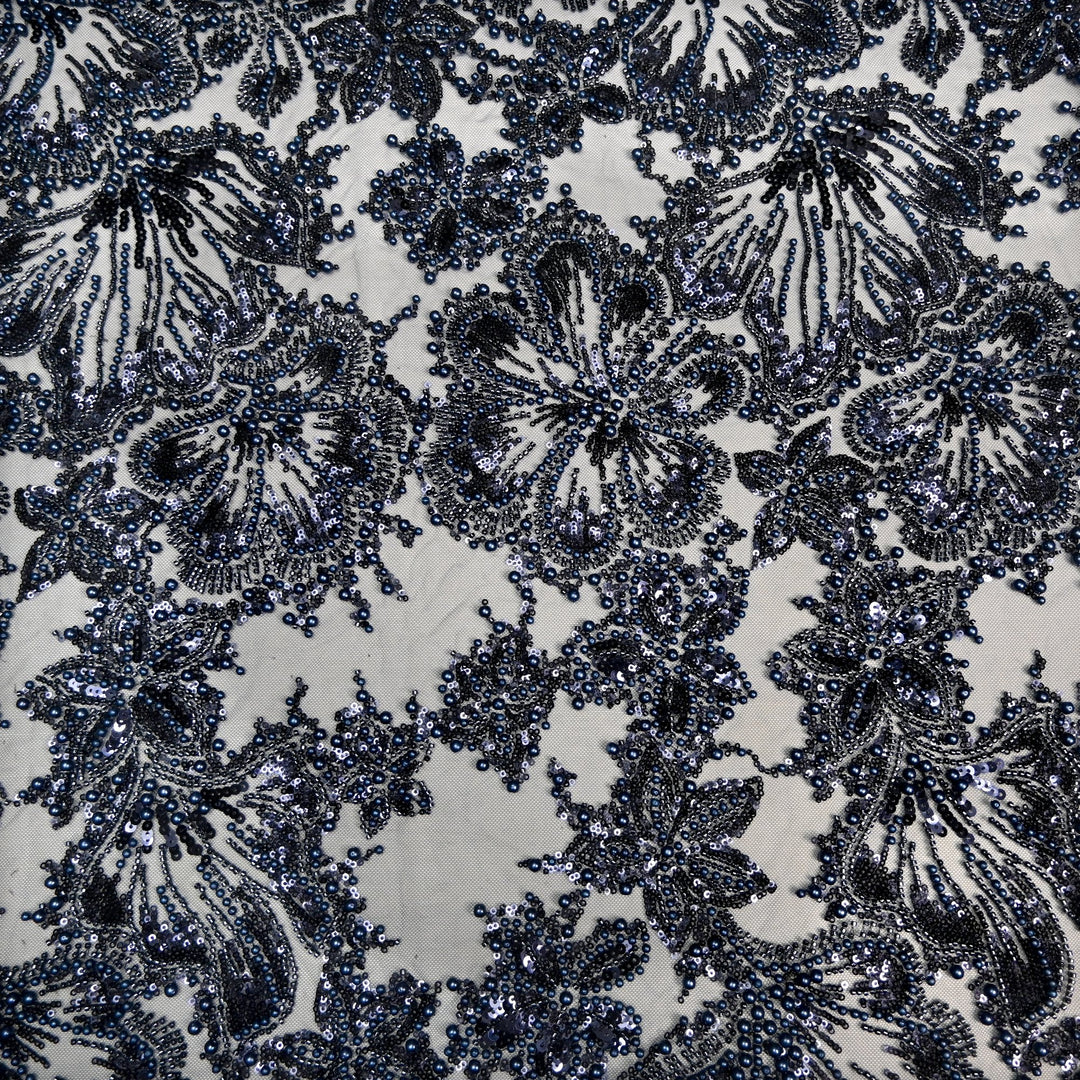 Imported Cut Dana, Moti & Sequins Heavy Embroidery Fabric