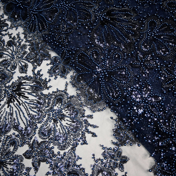 Imported Cut Dana, Moti & Sequins Heavy Embroidery Fabric