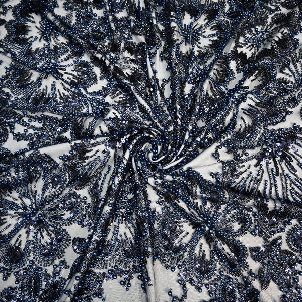 Imported Cut Dana, Moti & Sequins Heavy Embroidery Fabric