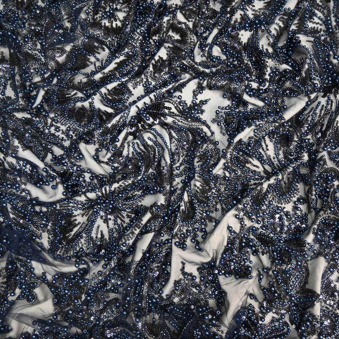 Imported Cut Dana, Moti & Sequins Heavy Embroidery Fabric