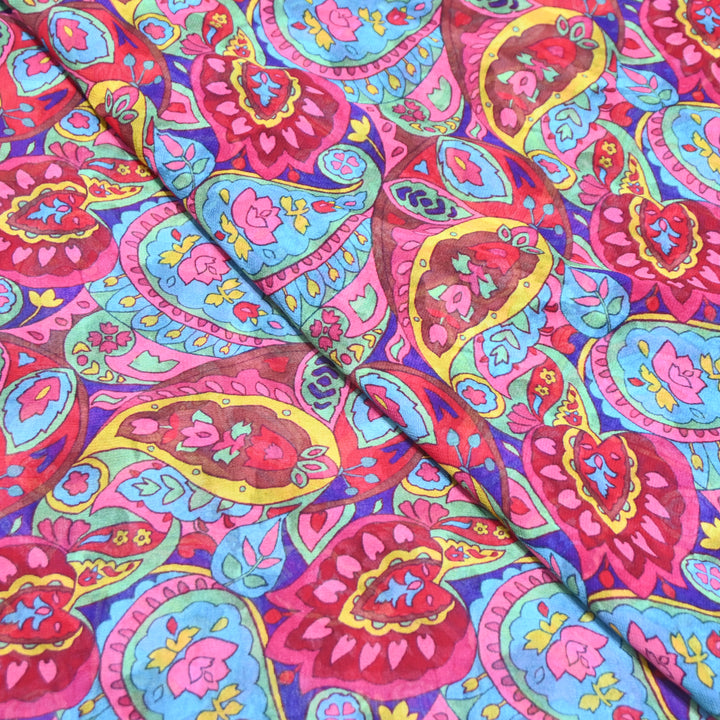 Viscose Georgette Digital Print Fabric | Designer Fabric | 000586-01