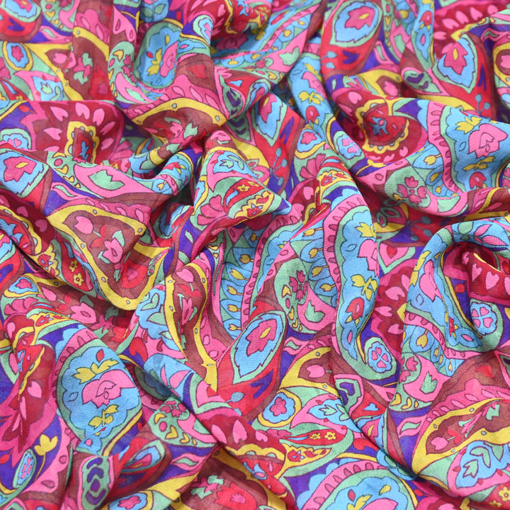 Viscose Georgette Digital Print Fabric | Designer Fabric | 000586-01
