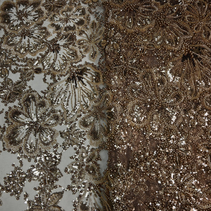 Imported Cut Dana, Moti & Sequins Heavy Embroidery Fabric