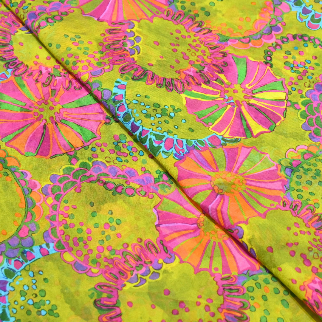 Viscose Georgette Digital Print Fabric | Designer Fabric | 000586-02