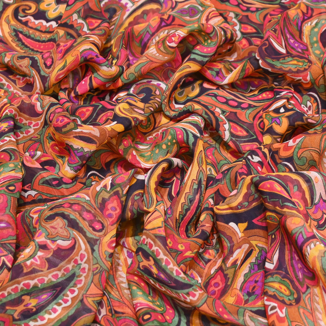 Viscose Georgette Digital Print Fabric | Designer Fabric | 000586-03