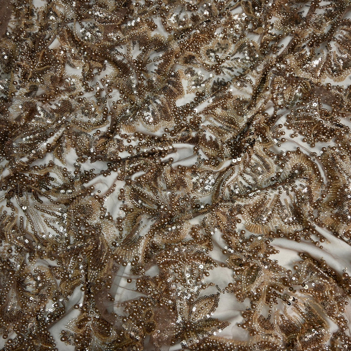 Imported Cut Dana, Moti & Sequins Heavy Embroidery Fabric