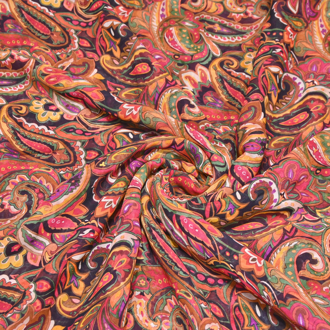 Viscose Georgette Digital Print Fabric | Designer Fabric | 000586-03