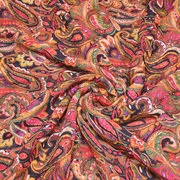 Viscose Georgette Digital Print Fabric | Designer Fabric | 000586-03
