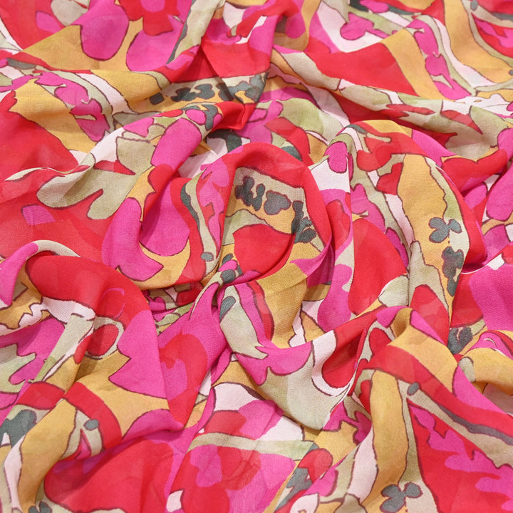Viscose Georgette Digital Print Fabric | Designer Fabric | 000586-04