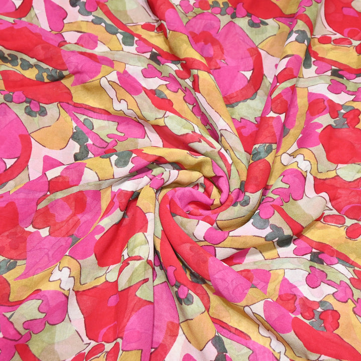 Viscose Georgette Digital Print Fabric | Designer Fabric | 000586-04