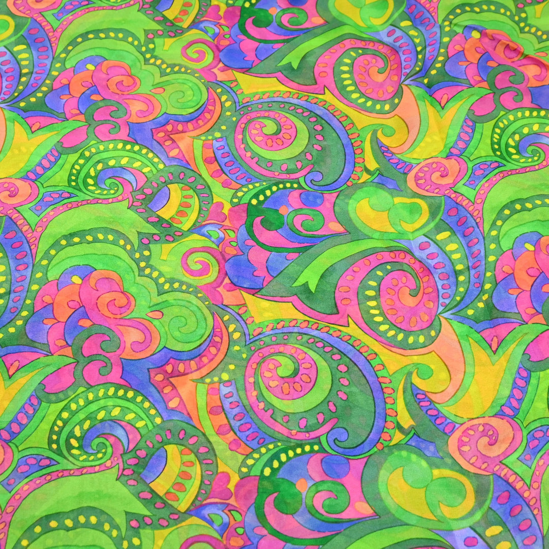 Viscose Georgette Digital Print Fabric | Designer Fabric | 000586-07