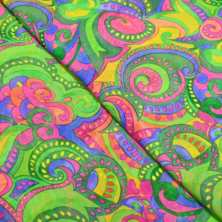 Viscose Georgette Digital Print Fabric | Designer Fabric | 000586-07