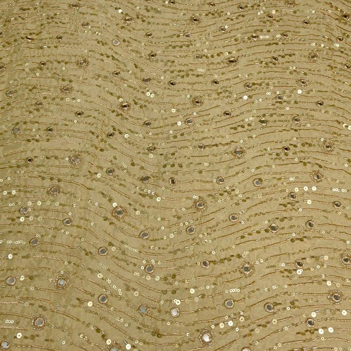 Viscose Chinon Cut Dana & Mirror With Sequins Heavy Embroidery Fabrics