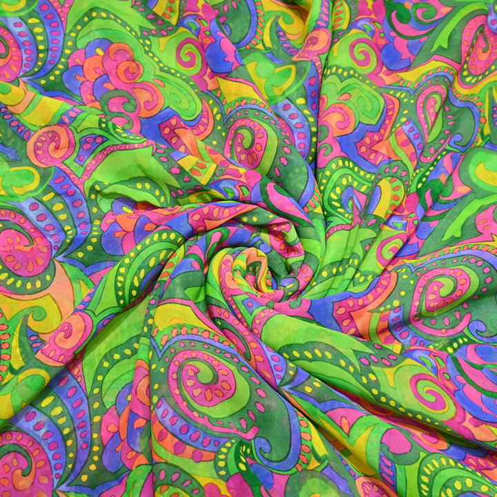 Viscose Georgette Digital Print Fabric | Designer Fabric | 000586-07