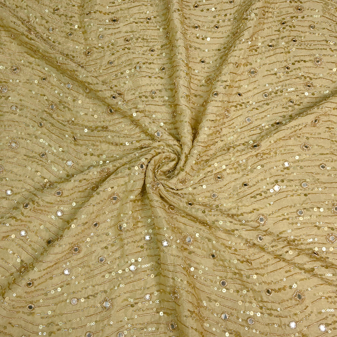 Viscose Chinon Cut Dana & Mirror With Sequins Heavy Embroidery Fabrics