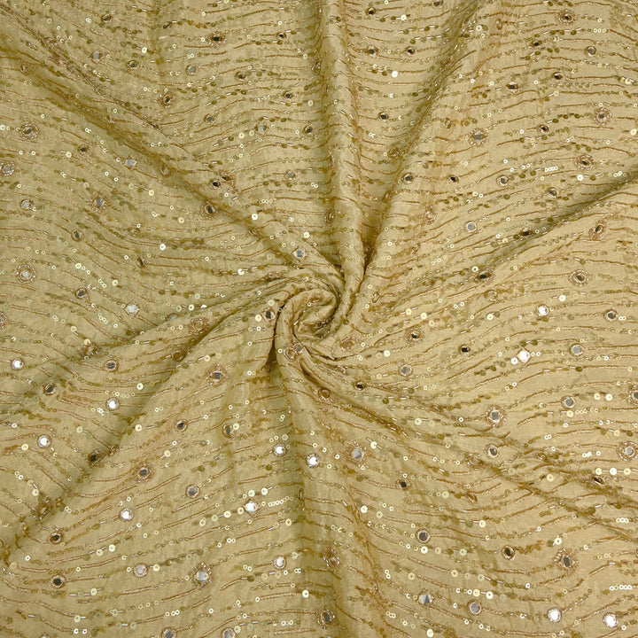 Viscose Chinon Cut Dana & Mirror With Sequins Heavy Embroidery Fabrics